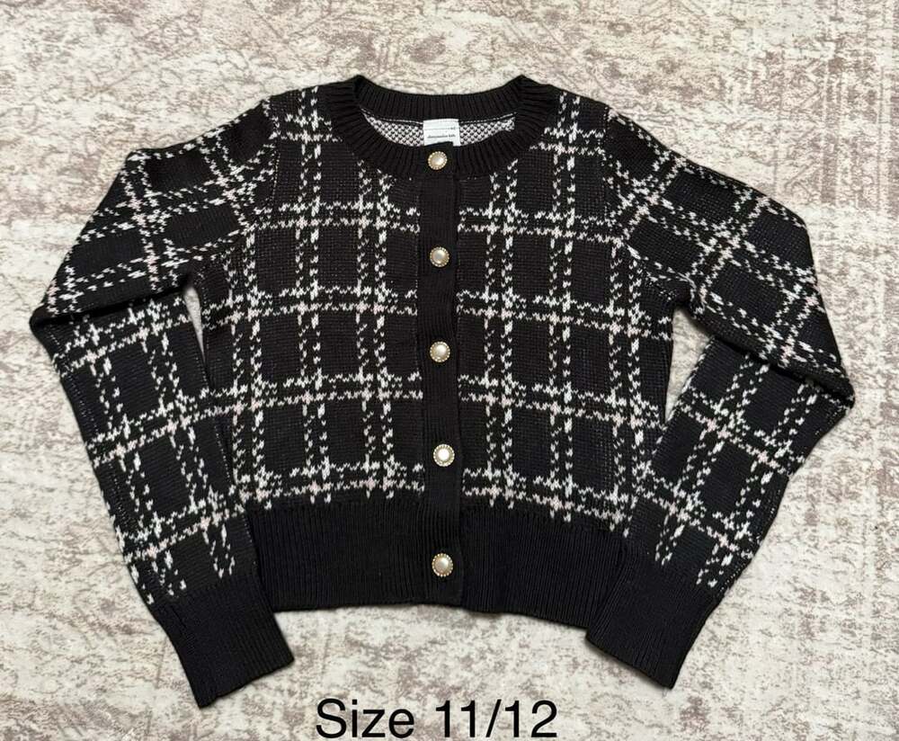 Abercrombie Kids Plaid Cardigan